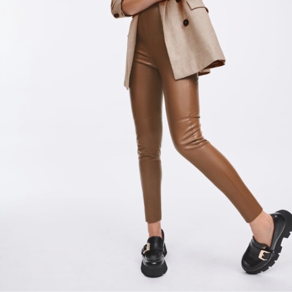 ZARA faux leather pants